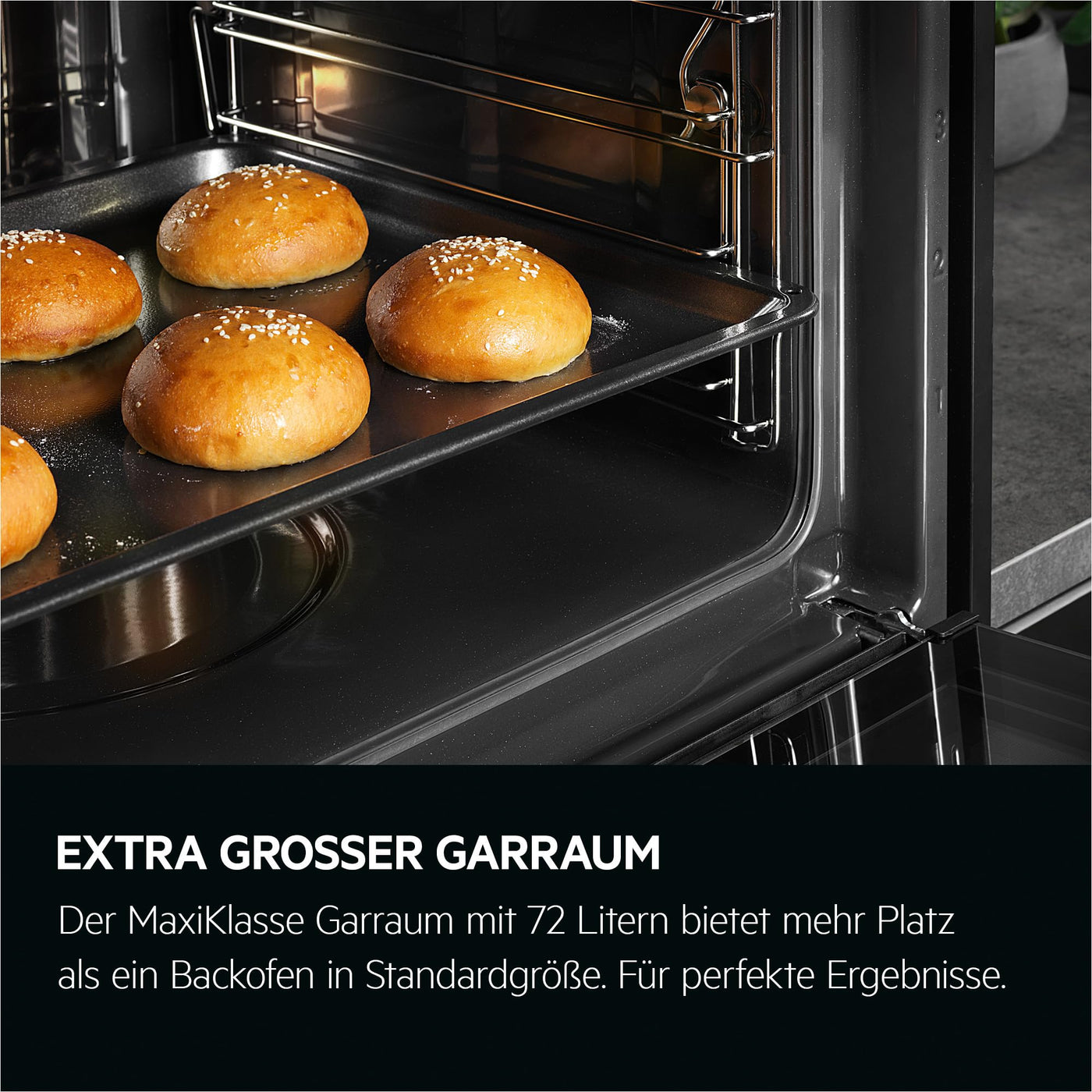 AEG Wifi Einbaubackofen – Serie 7 TFT-Full-Touch-Farbdisplay mit Kochassistent – Made in Germany – Pyrolyse Selbstreinigung – Kerntemperatursensor: für Punktgenaues Garen – Schwarz – TE7PB62WAB