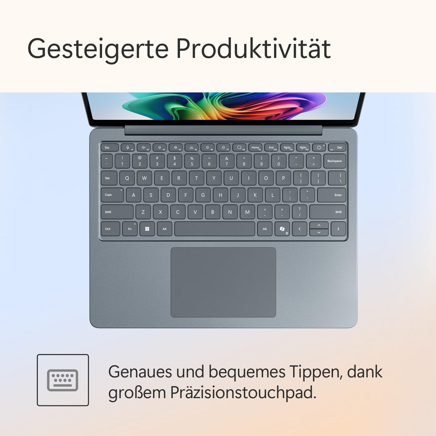 Microsoft Surface Laptop | Copilot+ PC | 13” LCD Touchscreen | Snapdragon® X Plus | 16GB RAM | 512GB Speicher | Neuestes Modell | Ozean