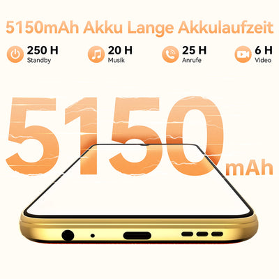 OUKITEL Smartphone Ohne Vertrag C33 Android 13 Handy Günstig, 256GB Smartphone (2TB Erweiterbar) 4G Handy 6.8 Zoll Großes Display, 50MP Kamera Face ID/Fingerabdruck/Dreifache SIM/GPS