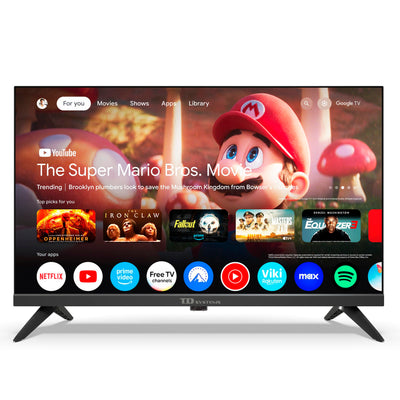 TD Systems - 24 Zoll Smart TV, HD DVB-T2/C/S2 Television, Android GTV 11, Modell 2025, Fernseher mit 2 Jahren Garantie - PRIME24K20GLE