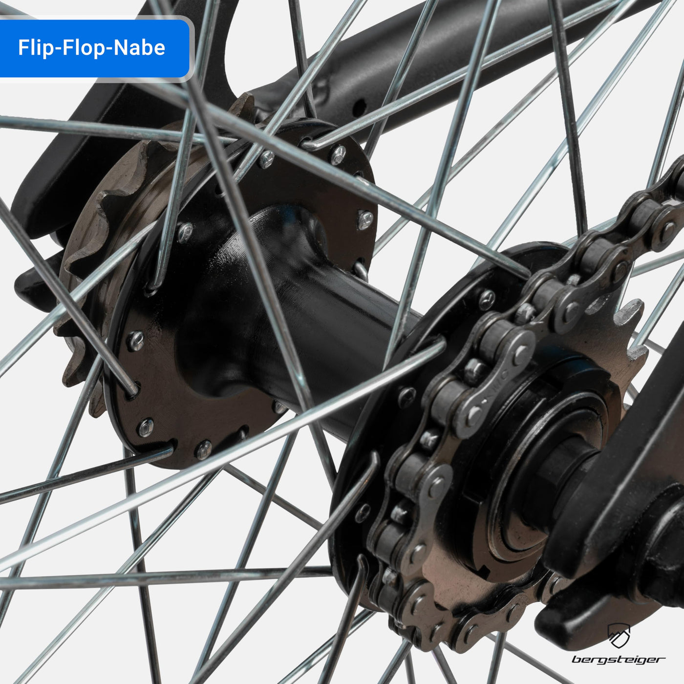 Bergsteiger Kyoto 28 Zoll Singlespeed Fixie Fahrrad, Aluminium Rahmen, Flip-Flop-Nabe, Retro-Design, Fixed Gear, Urban Bike für Herren & Damen