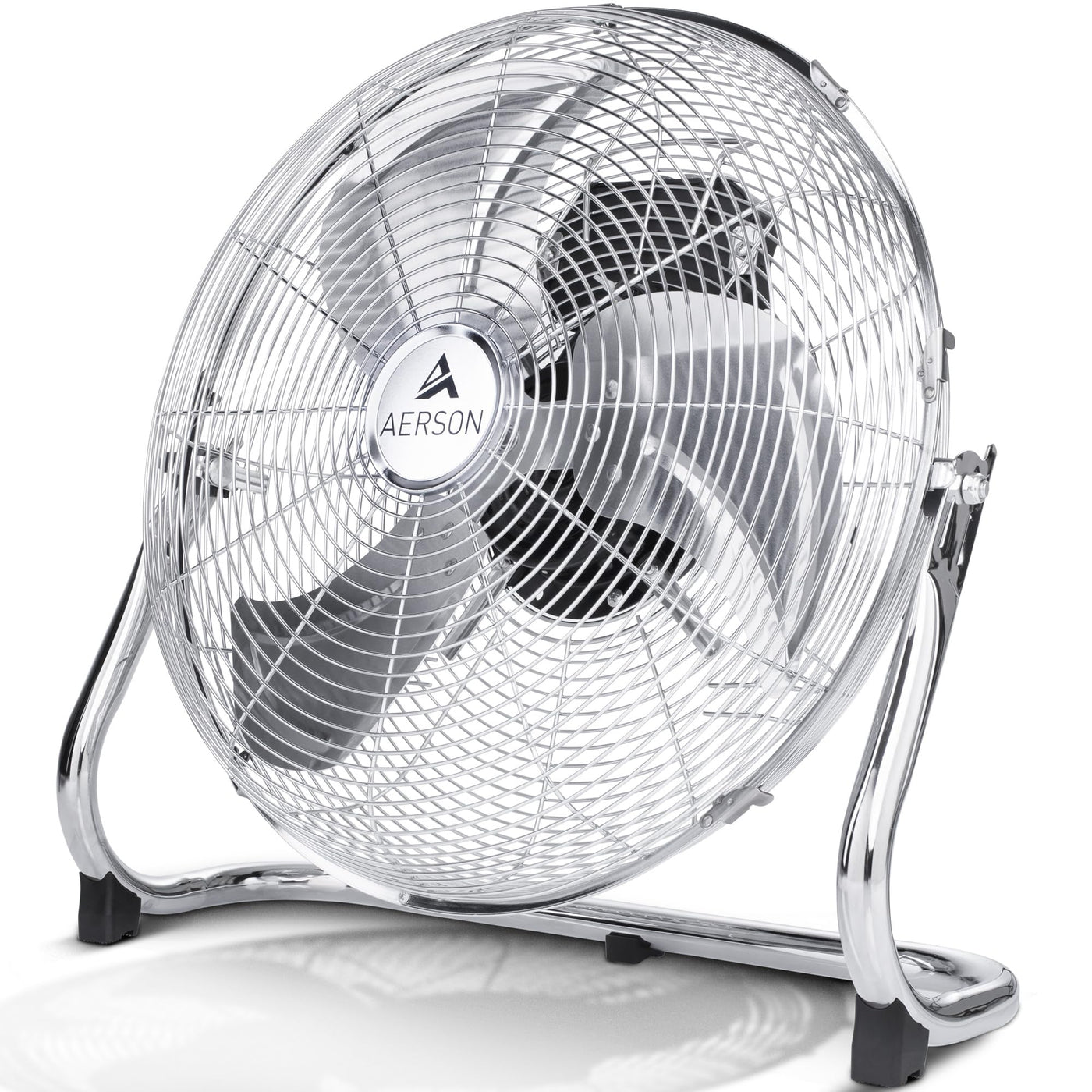 TRESKO AERSON Bodenventilator 50cm | Windmaschine mit 3-Leistungsstufen 120W | Standventilator | hoher Luftdurchsatz | robuste Metallausführung | Neigungswinkel ca. 110 Grad