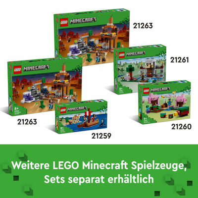 LEGO Minecraft Der Enderdrache und das Endschiff - Interaktives Spielzeug mit Boot, Drache und 3 Figuren, darunter EIN Enderman - Kreatives Gamer Geschenk für Jungen & Mädchen ab 8 Jahren - 21264