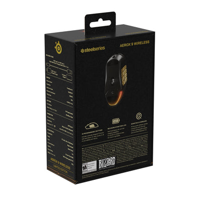 SteelSeries Aerox 9 Wireless - World of Warcraft Edition - kostenloses In-Game-Item - MMO-Gaming-Maus - 18 programmierbare Tasten - leichtes Gewicht -Bluetooth/2,4 GHz -18 Tsd. DPI TrueMove Air Sensor