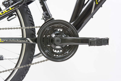 F.lli Schiano Bull Mountainbike 26 Zoll, in Schwarz-Gelb