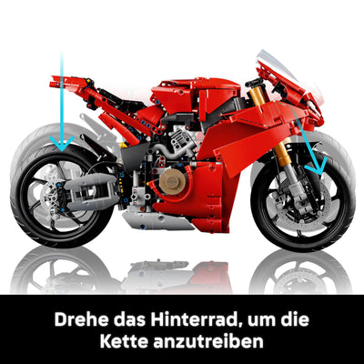 LEGO Technic Ducati Panigale V4 S Motorrad, baubares Motorradmodell, Bausets für Erwachsene, Männer und Frauen, ab 18 Jahren, Geschenkidee für Fans von Ducati und Motorrädern 42202