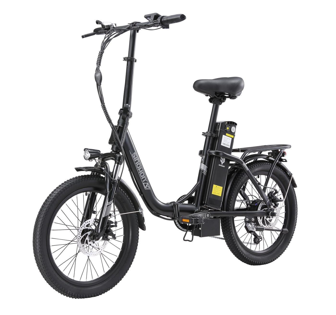 KIMDYMA C20 250W Faltbares E-Bike 120KM Reichweite 36V Akku 25km/h 7-Gang Leichtes Pedelec mit Drehmomentsensor Faltrat für Stadtpendler (schwarz)