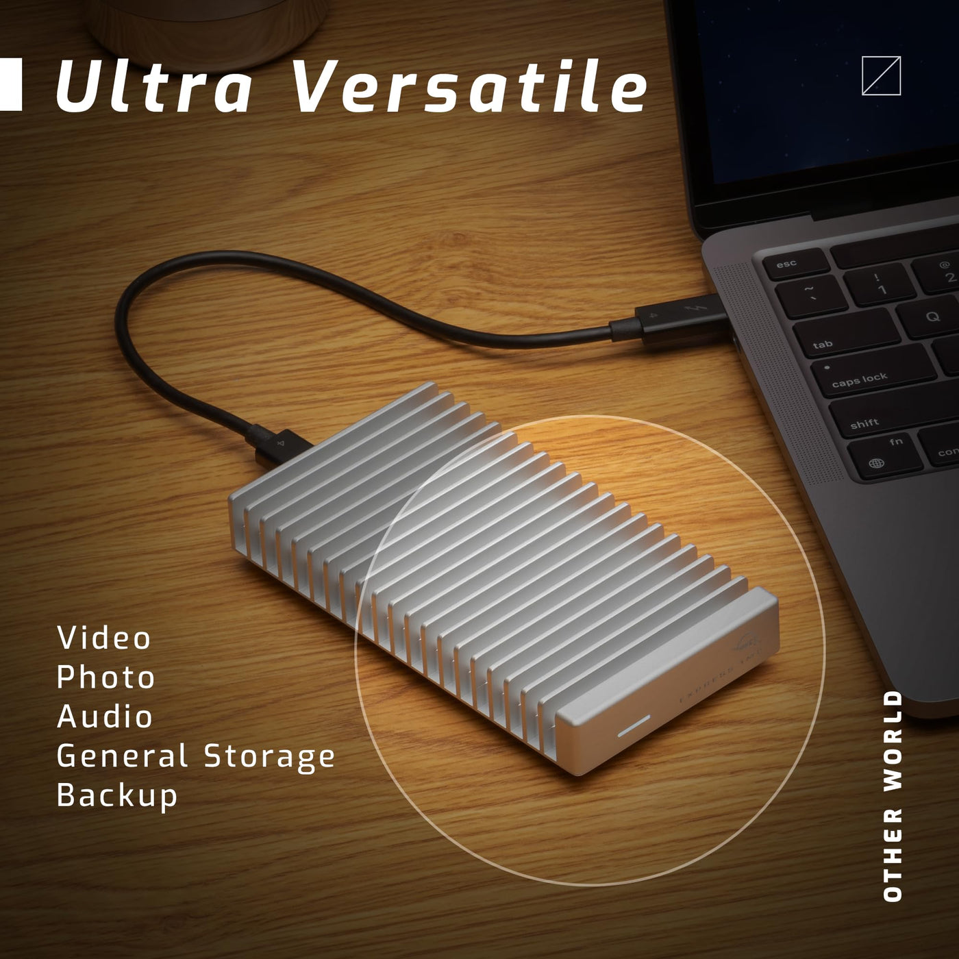 OWC Express 1M2 tragbares NVMe Thunderbolt (USB-C) SSD-Laufwerk USB4, ultraschnelles externes SSD-Laufwerk mit Aluminium-Kühlkörpergehäuse (nur Gehäuse)