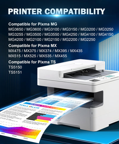 HALLOLUX 540XL 541XL PG540 CL541 Patronen Kompatibel für Canon Druckerpatronen 540 541 Multipack für Canon TS5150 Druckerpatronen Pixma TS5151 TS5100 MG3650S MG3650 MG3550 MX525 MG3150 MG3250