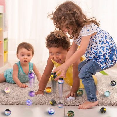 30 Stück Flummi Planeten, Flummies für Kinder, 32mm Flummis Kindergeburstag Mitgesbel Give aways Schultüte füllung Partygeschenke Gastgeschenk Gummiball Kinder Groß Set Pinata Adventskalender füllung