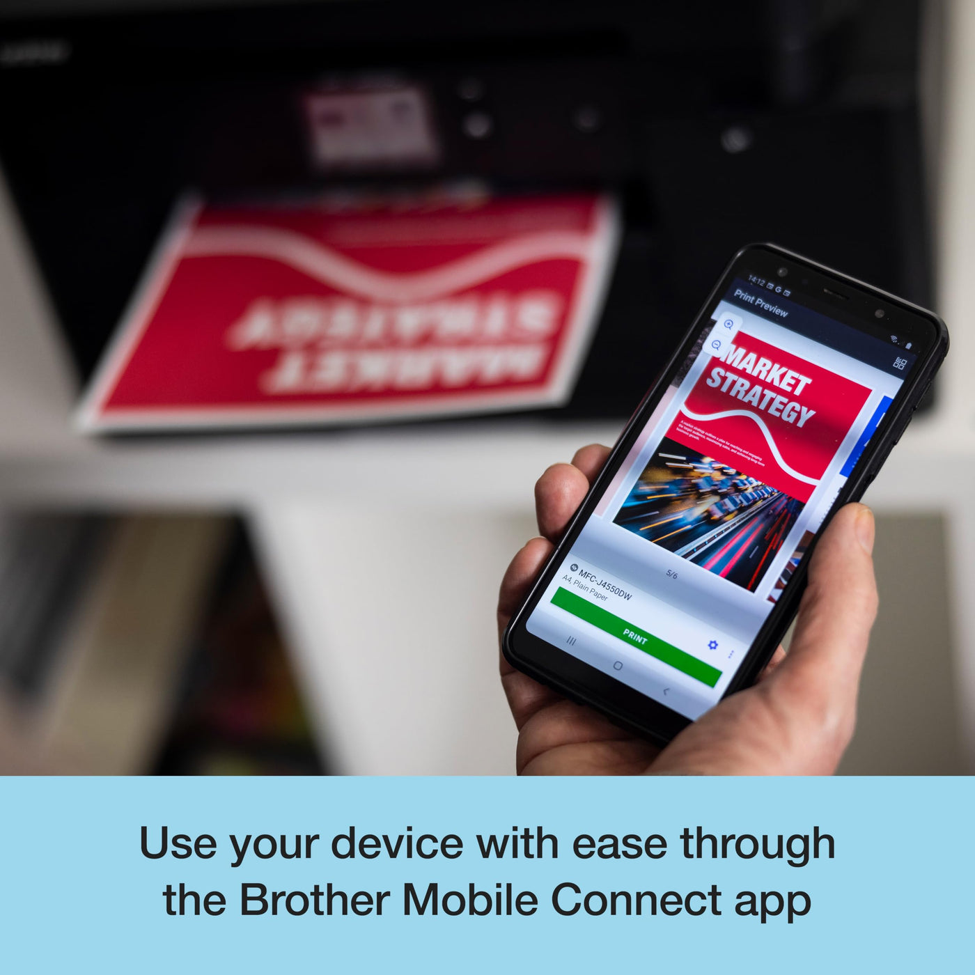 BROTHER MFC-J4550DW A4 Kabelloser Tintenstrahldrucker | All-in-One (Drucken/Kopieren/Scannen) | WLAN/USB 2.0 | A4 | Duplexdruck | Fotos | Inklusiv Tinte | UK-Stecker