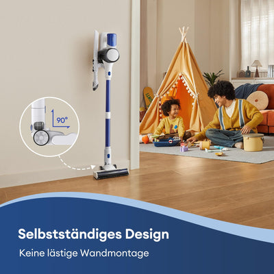 Ultenic U10 Ultra Akku Staubsauger kabelloser Akkustaubsauger mit 40000 Pa Saugkraft, 40 Min Laufzeit, grüne Licht und Anti-Tangle-Bürste für Teppich Hartböden Tierhaare