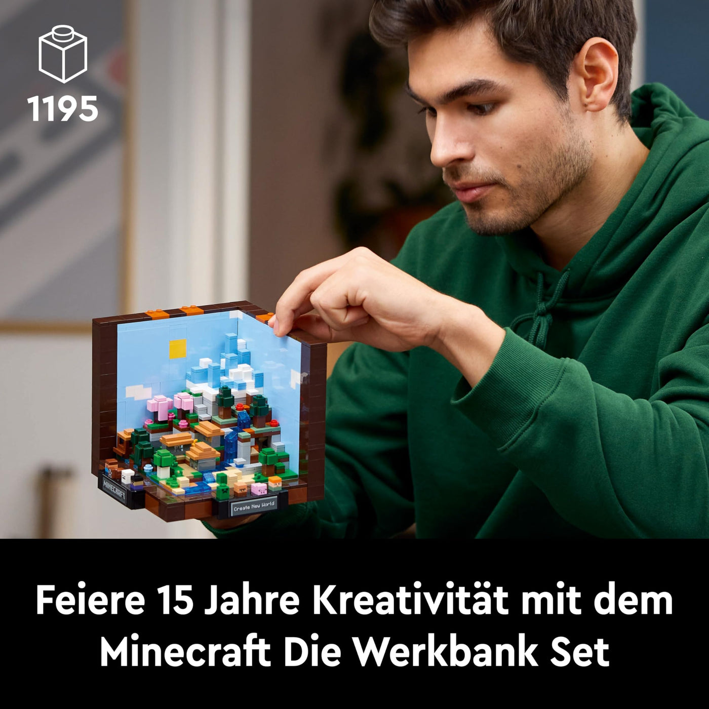 LEGO Minecraft Die Werkbank - Spielzeug zum Bauen für Erwachsene - Ausstellungsmodell mit 8 Figuren, darunter Steve, Alex und Mobs - DIY Deko fürs Wohnzimmer - Minecraft Geschenk für Erwachsene- 21265