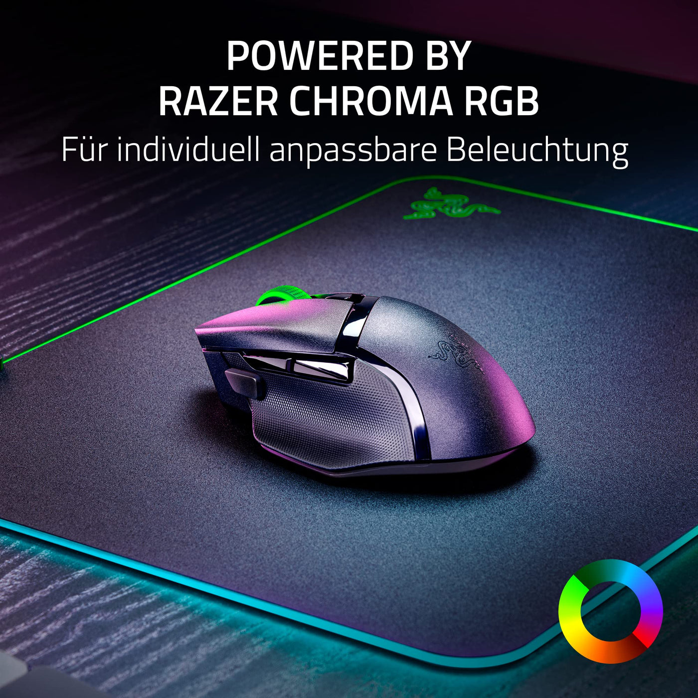 Razer Basilisk V3 Pro - Anpassbare kabellose Gaming-Maus HyperScroll Tilt Wheel (Focus Pro 30K Optischer Sensor, 13-Zonen Chroma-Beleuchtung, 10+1 Programmierbare Tasten) Schwarz