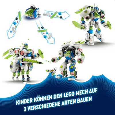 LEGO DREAMZzz 3-in-1 Mateo und Z-Blob der Ritter-Mech, Spielset zum Umbauen für Jungen und Mädchen ab 10 Jahren, Geschenk für Kinder, Fantasy-Set, Roboter in 3 Varianten, Abenteuer-Spielzeug 71485