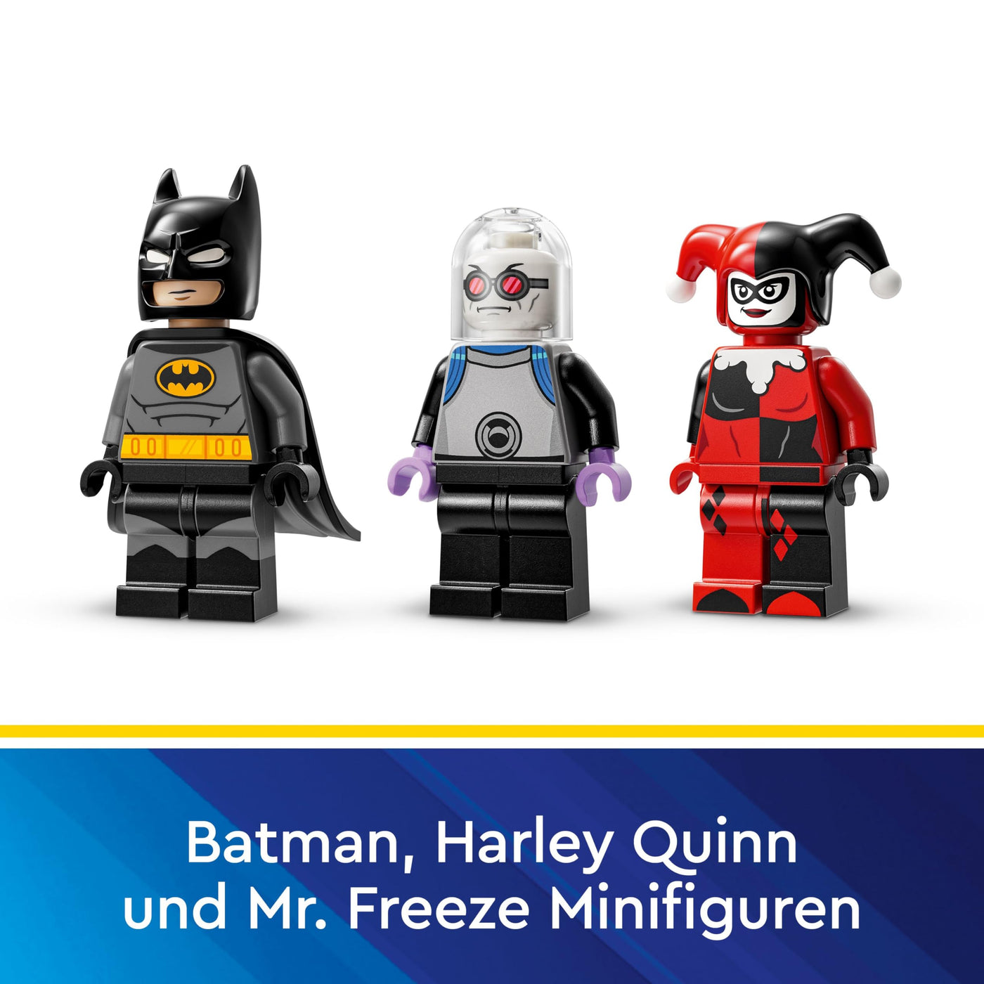 LEGO DC Batman: Batman im Batmobil vs. Harley Quinn und Mr. Freeze, Spielzeug-Auto aus der Zeichentrickserie für Kinder, Geschenk für Jungen und Mädchen ab 8 Jahren 76274