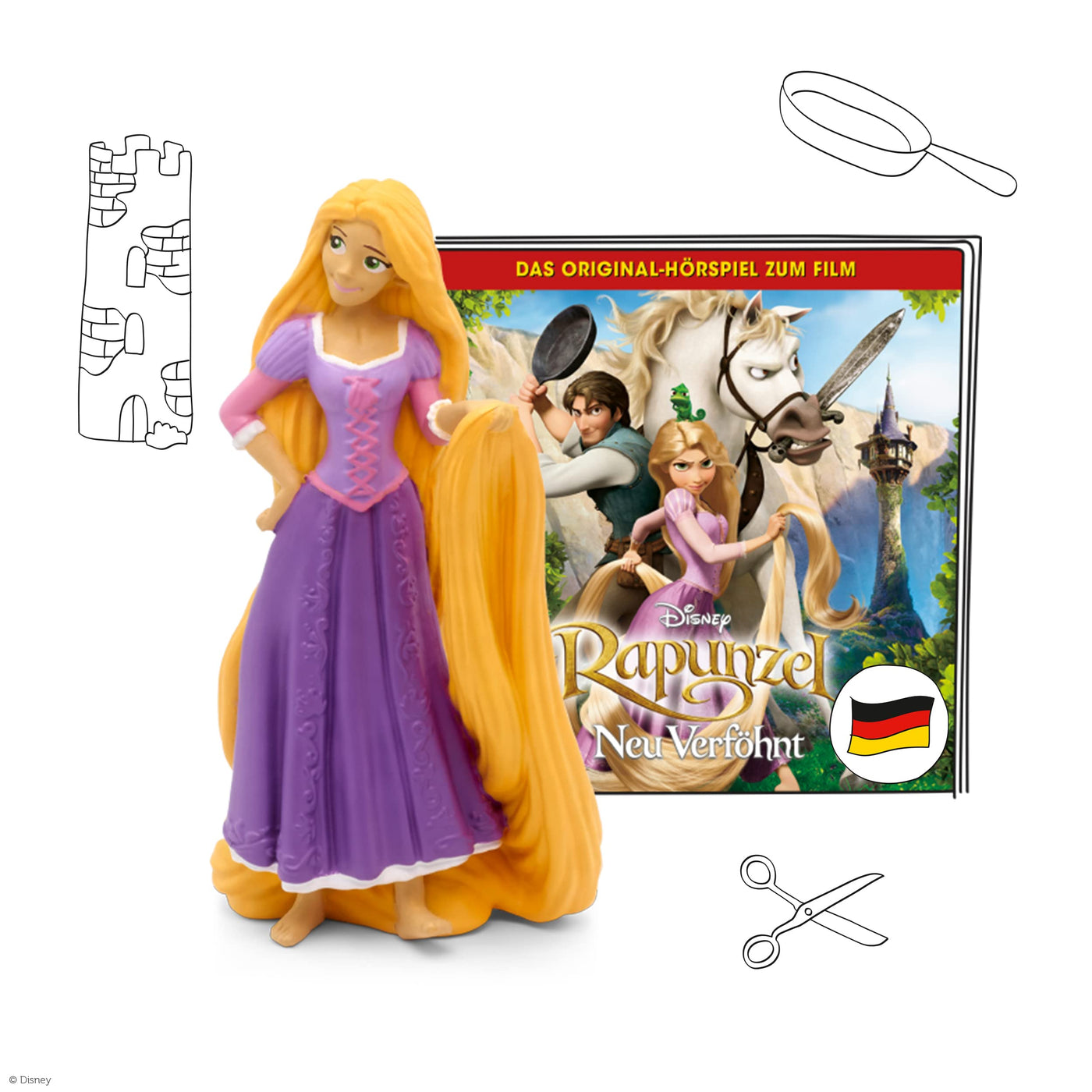 tonies Hörfiguren Bundle für Toniebox, 3 x Disney Prinzessinnen: Die Schöne und das Biest, Rapunzel – Neu verföhnt & Dornröschen, für Kinder ab 4 Jahren