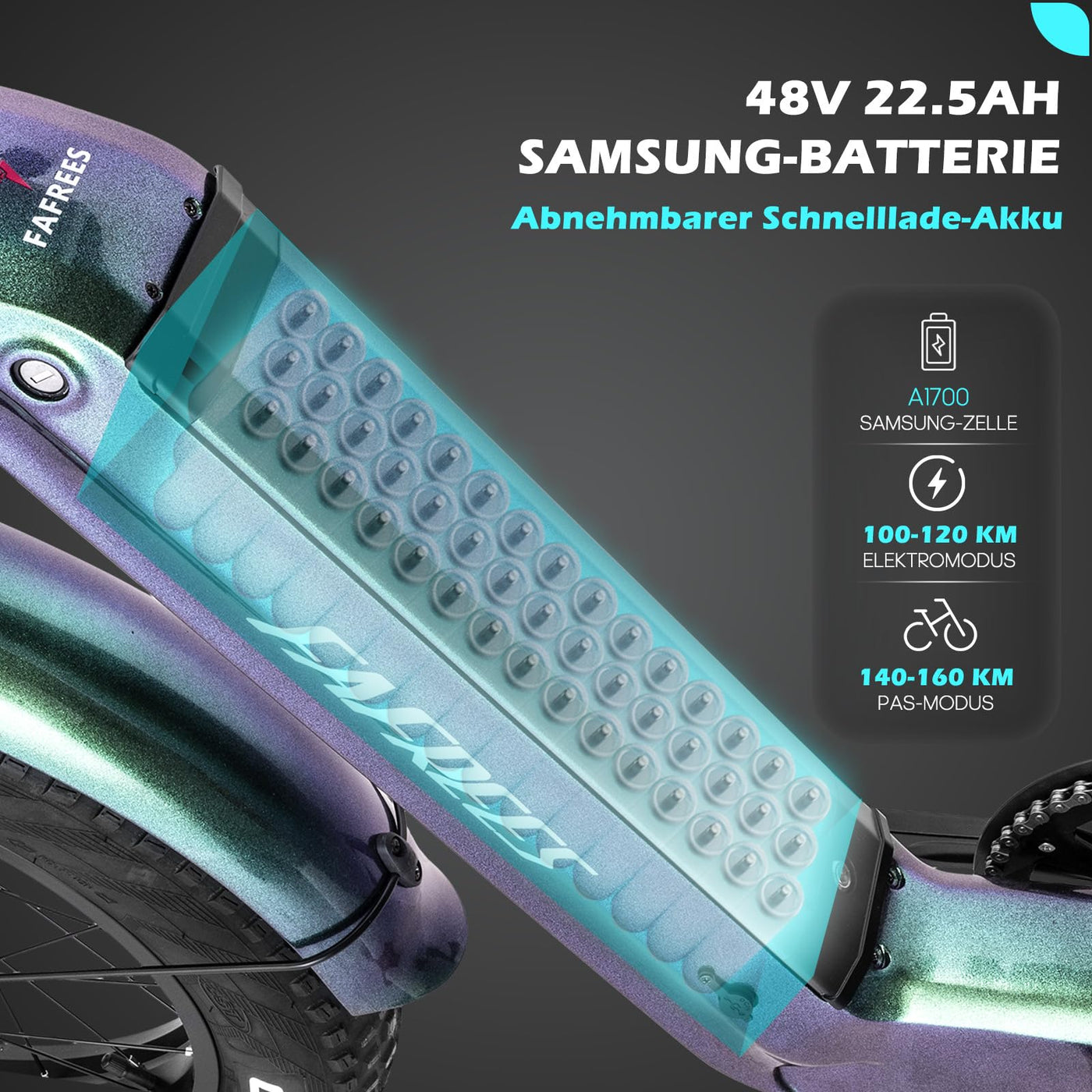 Fafrees F20 Master E-Bike Carbonfaser 48V 22.5AH Akku Elektrofahrräder 20"*4.0 Zoll Fat Tire E-Mountainbike Maximales Drehmoment 60 Nm