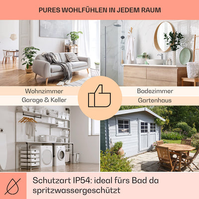 Klarstein Air Infrarotheizung, Infrarot Heizung mit Fernbedienung, Erkennung Offener Fenster, Infrarotheizung mit Thermostat, Sparsame Heizung zur Wandmontage, CO2-Freie Elektroheizung 360 Watt