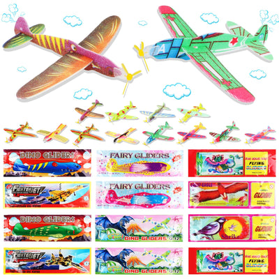 12x Styroporflieger,Styroporflieger Styropor, Gleiter Flieger,Styropor-Flieger,ideal als Mitgebse,Gleitflugzeuge für Kinder für Mitgebsel Überraschung