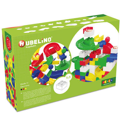 Hubelino 420381-128-teiliges Bahnelemente Set Kugelbahn, Kompatibel