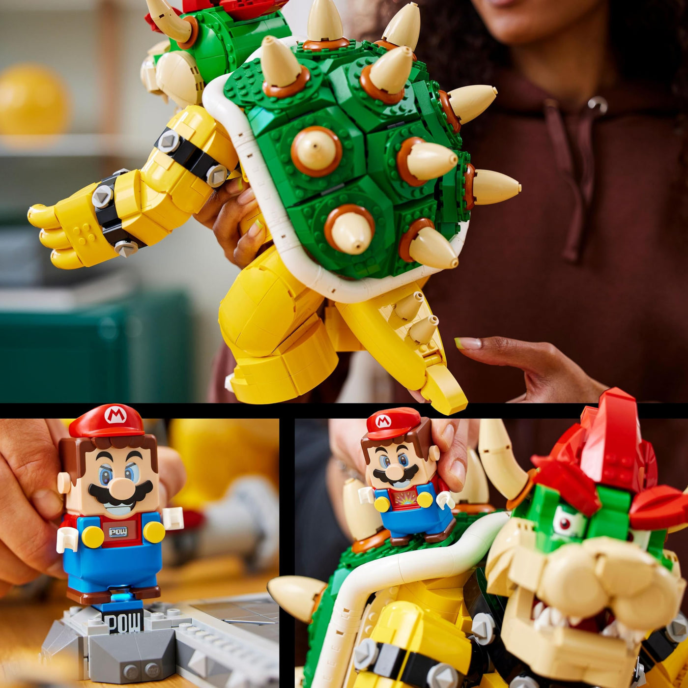 LEGO Super Mario Der mächtige Bowser, 3D-Modell-Bausatz, großes Set mit beweglicher Figur zum Sammeln, inkl. Duellplattform, Geschenkidee für Fans zum Austellen als Zimmer-Deko 71411