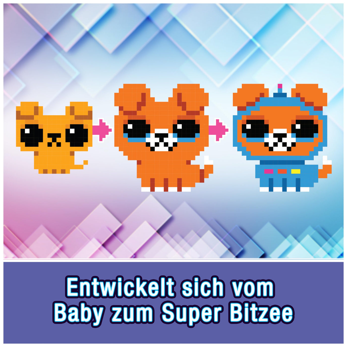 Bitzee 2023 - 15 digitale Haustiere zum Anfassen, interaktives Spielzeug mit 15 virtuellen elektronischen Tieren, die auf Bewegung und Berührung reagieren, lila, ab 5 Jahren