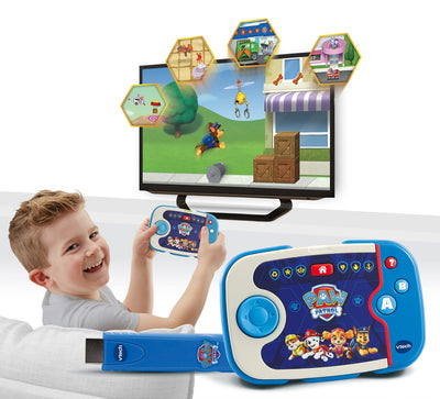 VTech ABC Smile TV - PAW Patrol Lernkonsole - Kabellose Spielkonsole mit HDMI-Stick für den Fernseher - Mit 12 Missionen für stundenlangen Lernspaß - Für Kinder von 3-7 Jahren