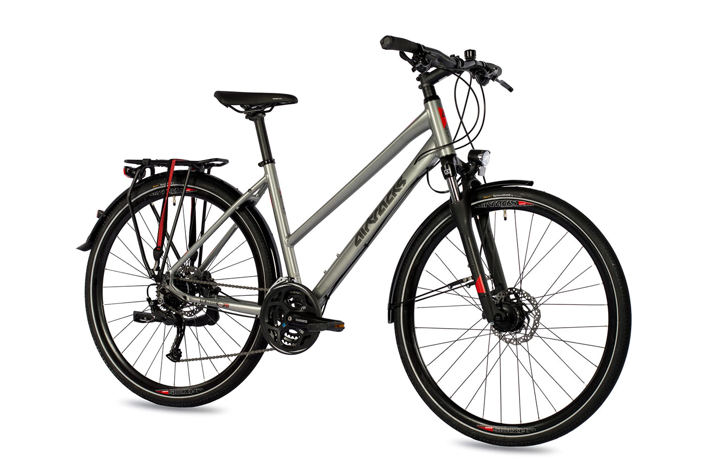 Airtracks Trekking Fahrrad 28 Zoll Damen Trekkingbike TR.2845 Trekkingrad City Bike Shimano 24 Gang Alivio RD-M3100 SGS Kettenschaltung Nabendinamo - Damen 52cm Körpergröße 170-185cm