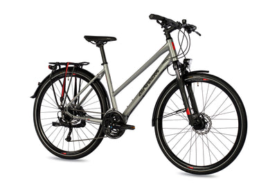 Airtracks Trekking Fahrrad 28 Zoll Damen Trekkingbike TR.2845 Trekkingrad City Bike Shimano 24 Gang Alivio RD-M3100 SGS Kettenschaltung Nabendinamo - Damen 52cm Körpergröße 170-185cm