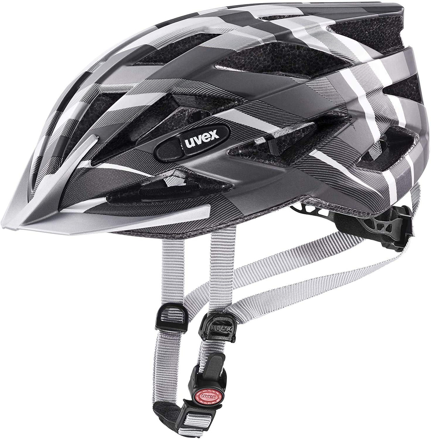 uvex air wing cc - leichter Allround-Helm für Damen und Herren - individuelle Größenanpassung - waschbare Innenausstattung - black - silver matt - 52-57 cm