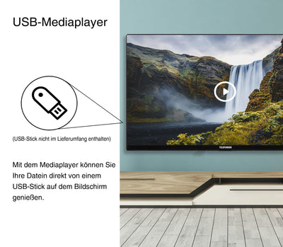 Telefunken XF32N750M Fernseher 32 Zoll Full HD LED TV mit 80 cm Bildschirmdiagonale und integriertem Triple-Tuner, schwarz