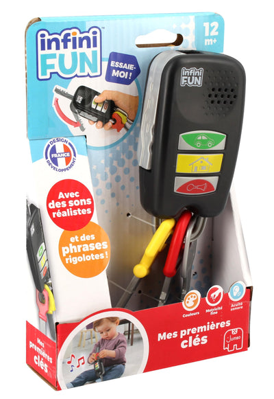 Infini Fun - Meine ersten Schlüssel – Nachahmungsspielzeug – elektronisches Lernspielzeug – für Babys und Kinder ab 12 Monaten