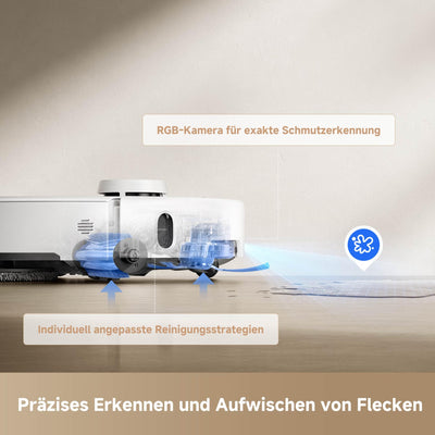 Mova P50 Pro Ultra Saugroboter mit Wischfunktion, 19.000 Pa Saugkraft, 75 ℃ Heißwasser-Moppwäsche, automatische Reinigung, automatische Entleerung, automatische Nachfüllung, Hindernisvermeidung