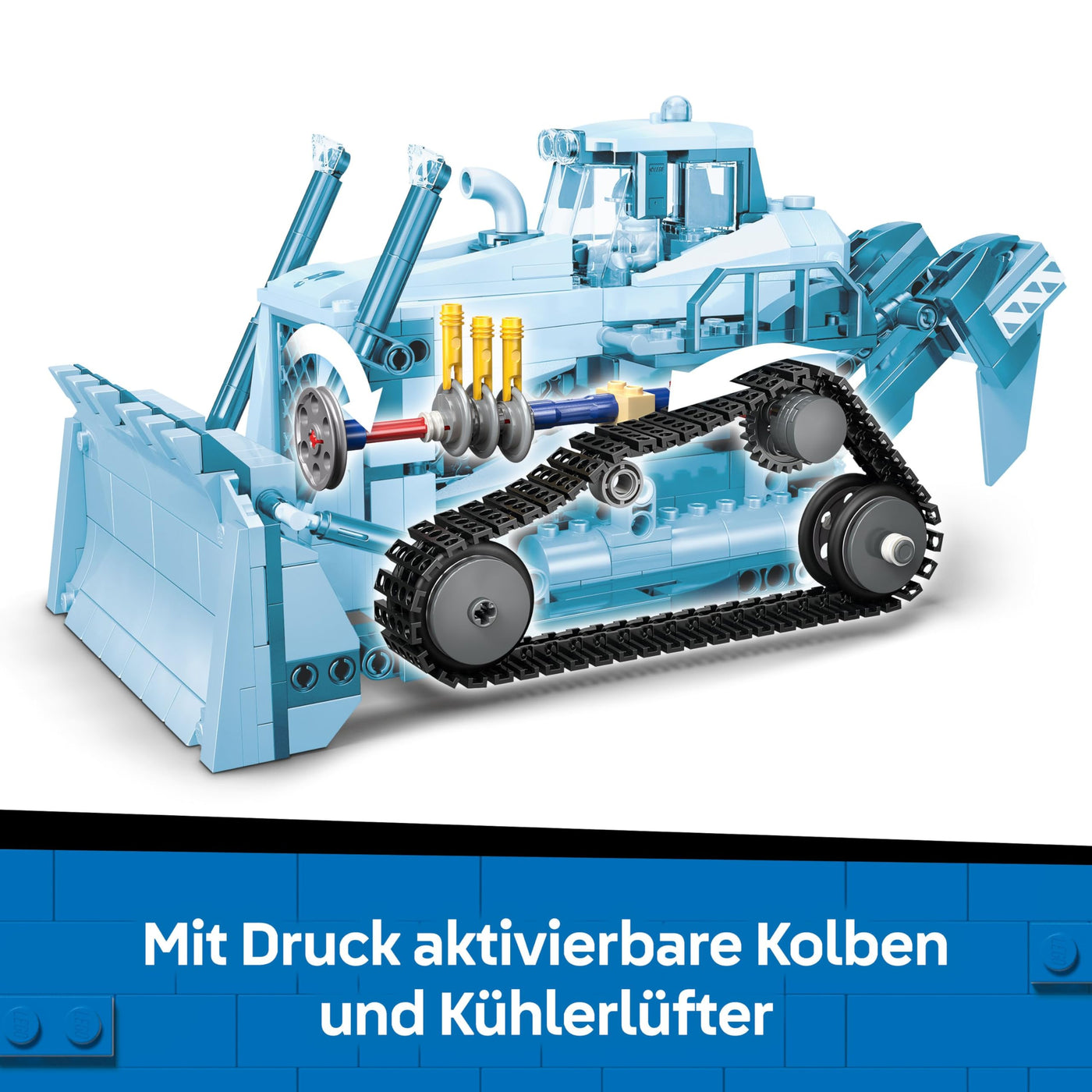 LEGO City Gelber Bulldozer Set – Spielzeugbaustelle, BAU- und Spielset – wirklichkeitsgetreue Baumaschine mit Fahrer und 2 Bauarbeitern – Geschenkidee für Kinder ab 8 Jahren – 60466