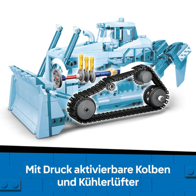 LEGO City Gelber Bulldozer Set – Spielzeugbaustelle, BAU- und Spielset – wirklichkeitsgetreue Baumaschine mit Fahrer und 2 Bauarbeitern – Geschenkidee für Kinder ab 8 Jahren – 60466
