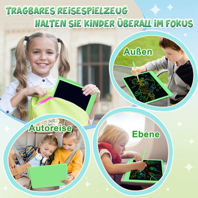 TUGAU LCD Schreibtafel Kinder Erwachsene, Löschbarer Maltafel Zaubertafel kinder 15 Zoll Zeichenbrett Geburtstag Weihnachts Geschenke Spielzeug für 3 4 5 6 7 8 Mädchen Jungen (Grün)