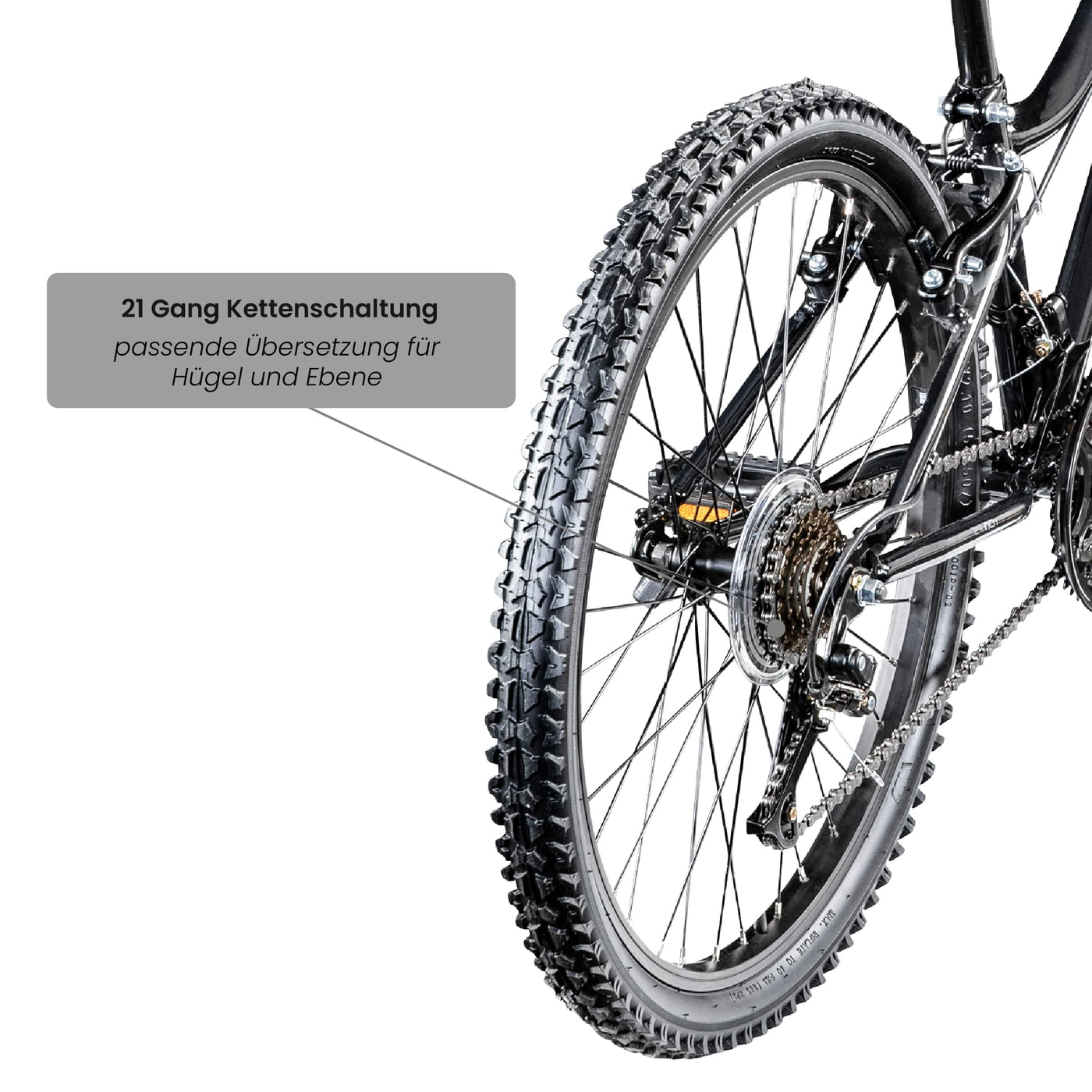 Galano GA20 Mountainbike 24 Zoll Jungen Mädchen Fahrrad für Jugendliche Jugendfahrrad MTB Hardtail Jugend Kinder Fahrrad ab 8 Jahre Mountain Bike 21 Gänge (schwarz/grau, 30 cm)