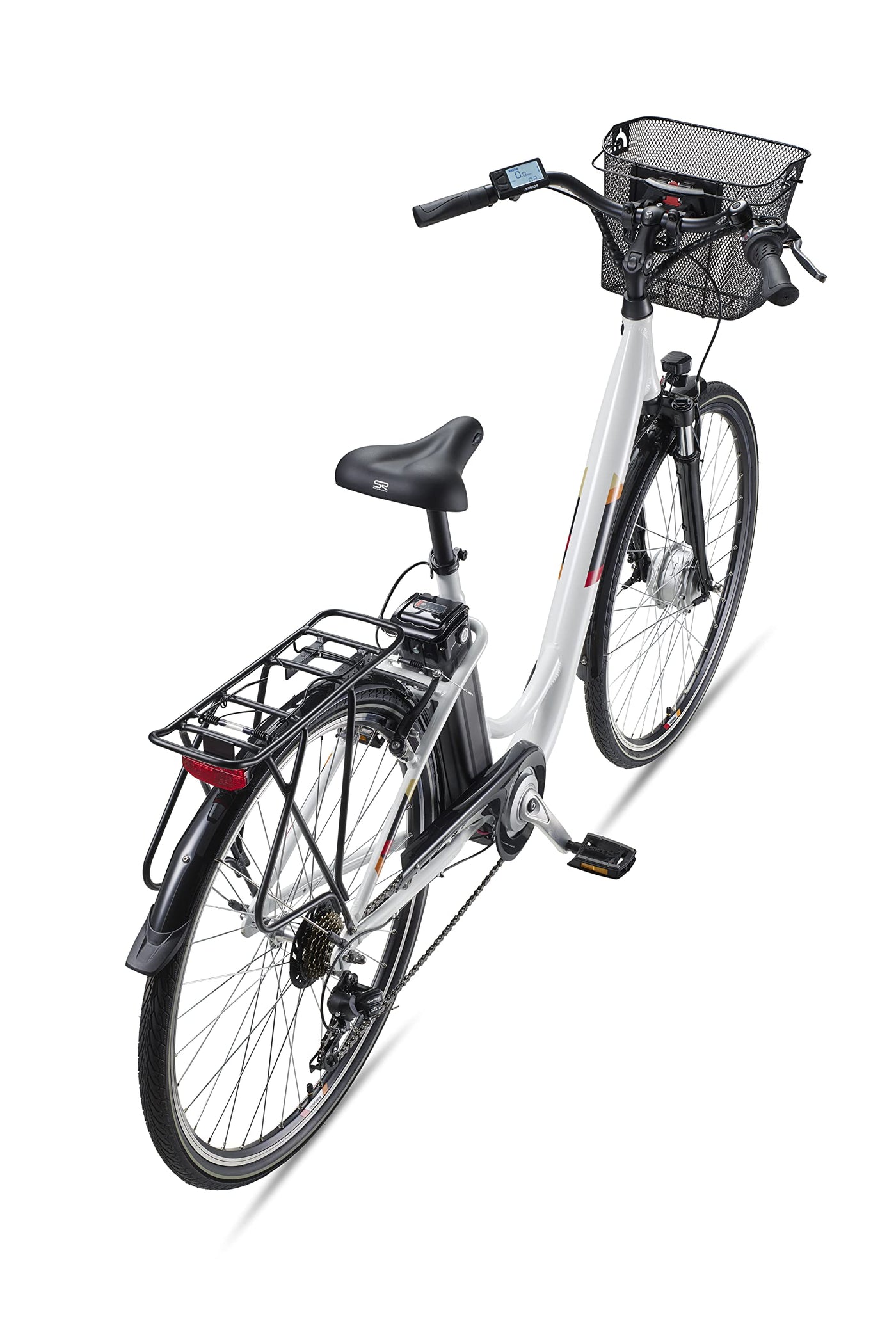 TELEFUNKEN E-Bike Elektrofahrrad Alu 28 Zoll mit 7-Gang Kettenschaltung, Pedelec Citybike leicht mit Fahrradkorb, 250W und 10,4Ah, 36V Sitzrohrakku, RC822 Multitalent