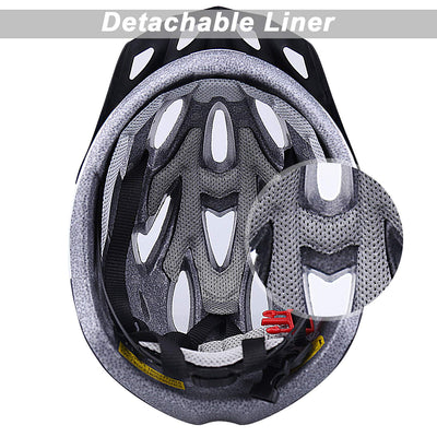 Shinmax Fahrradhelm,Fahrradhelm Herren Damen mit Visier Abnehmbarer EPS Körper+PC Schale MTB Mountainbike Helm für Erwachsene Unisex Radhelm 18 Lüftungslöcher Verstellbarer Größe 57-62cm