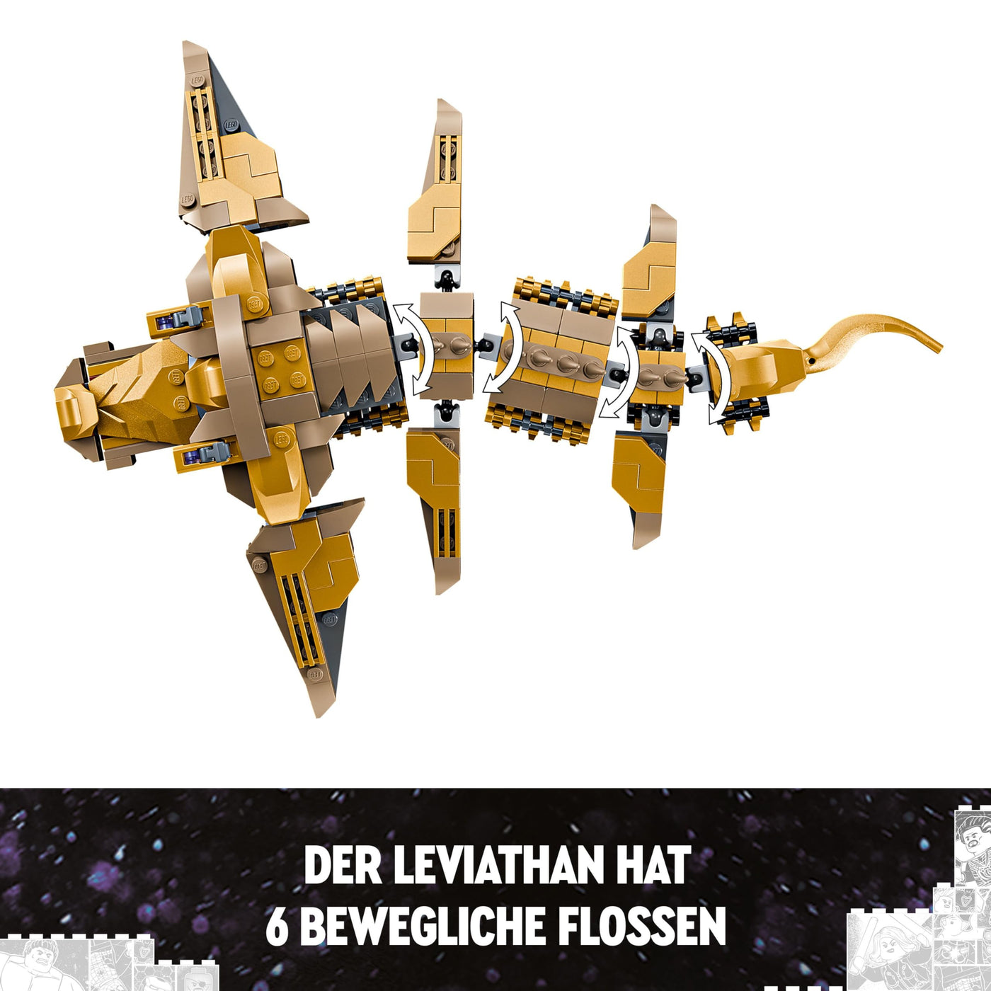 LEGO Marvel Avengers vs. Leviathan, Bauspielzeug, Set mit dem Hulk und den Minifiguren Captain America, Loki, Black Widow und Chitauri, Avengers-Spielset für Jungen und Mädchen ab 7 Jahren 76290