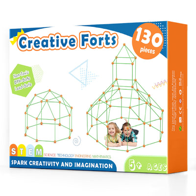 Tiny Land DIY Höhle Kinder Konstruktionsspielzeug Outdoor Spielzeug für 5+ ahre alt Junge & Mädchen - 130PCS Kreatives Bauset Für Kinder Höhle Bauen Indoor