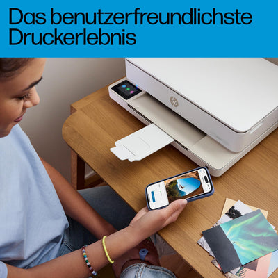 HP ENVY 6120e , Multifunktionsdrucker, 3 Monate gratis drucken mit HP Instant Ink inklusive, Drucken, Kopieren, Scannen, Mobiler Faxversand, Wi-Fi, Beidseitiger Druck