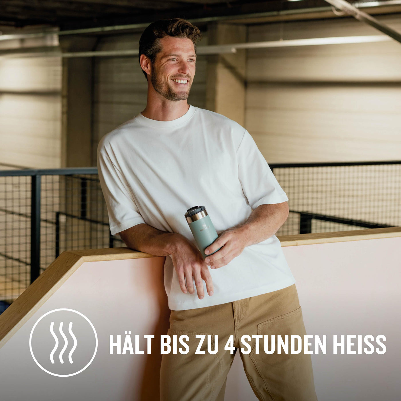 Stanley Aerolight Transit Thermobecher 0.35L - Hält 4 Stunden Heiß - Spülmaschinenfest - Kaffeebecher To Go Auslaufsicher - Kompatibel mit gängigen PKW-Getränkehalterungen - Thermosflasche - Shale
