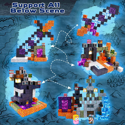 GraceDuck Magnetische Bausteine Bauen Deine Magnetische Welt Rettung der Prinzessin Edition Magnetic Blocks 150PCS Montessori Spielzeug ab 5 6 7 8 9 Jahre Geschenk für Kinder Jungen und Mädchen