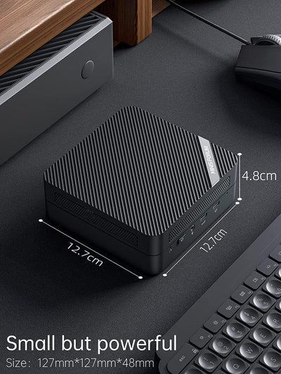 MINIS FORUM UM773 Lite Mini PC AMD Ryzen 7 7735HS bis zu 4, 75 GHz AMD Radeon Graphics Mini-Computer, 2 x HDMI, 1 x USB4, 1 x USB C, 4 x USB 3. 2, WiFi 6, BT5. 2, Kein RAM/SSD