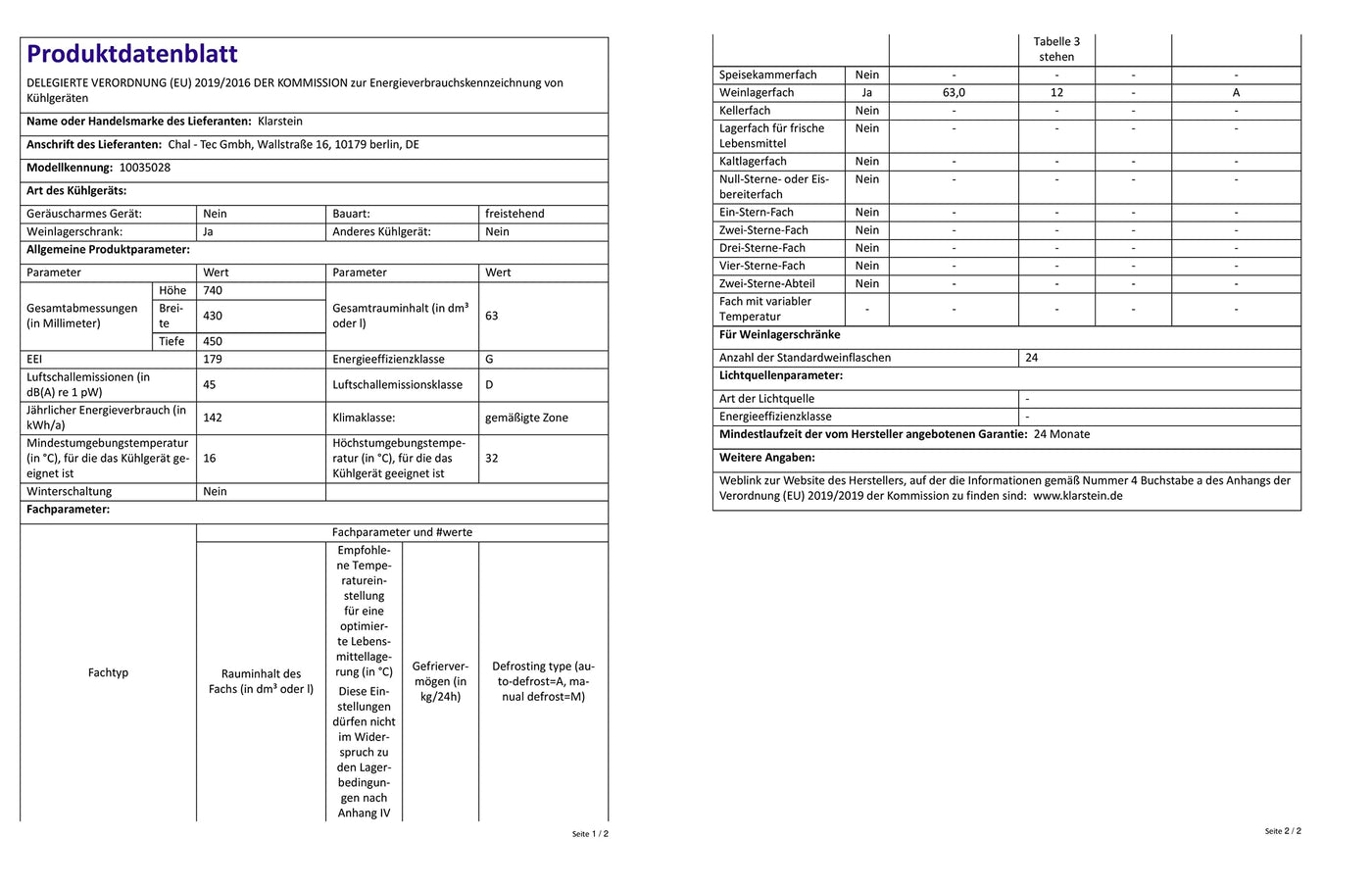 Klarstein Weinkühlschrank, 1 Zonen Getränkekühlschrank Klein, Kleiner Weinschrank 63L, Wein-Kühlschrank Klein mit Glastür, Indoor/Outdoor Flaschenkühlschrank, Wine Fridge 5-18°C, 24 Flaschen