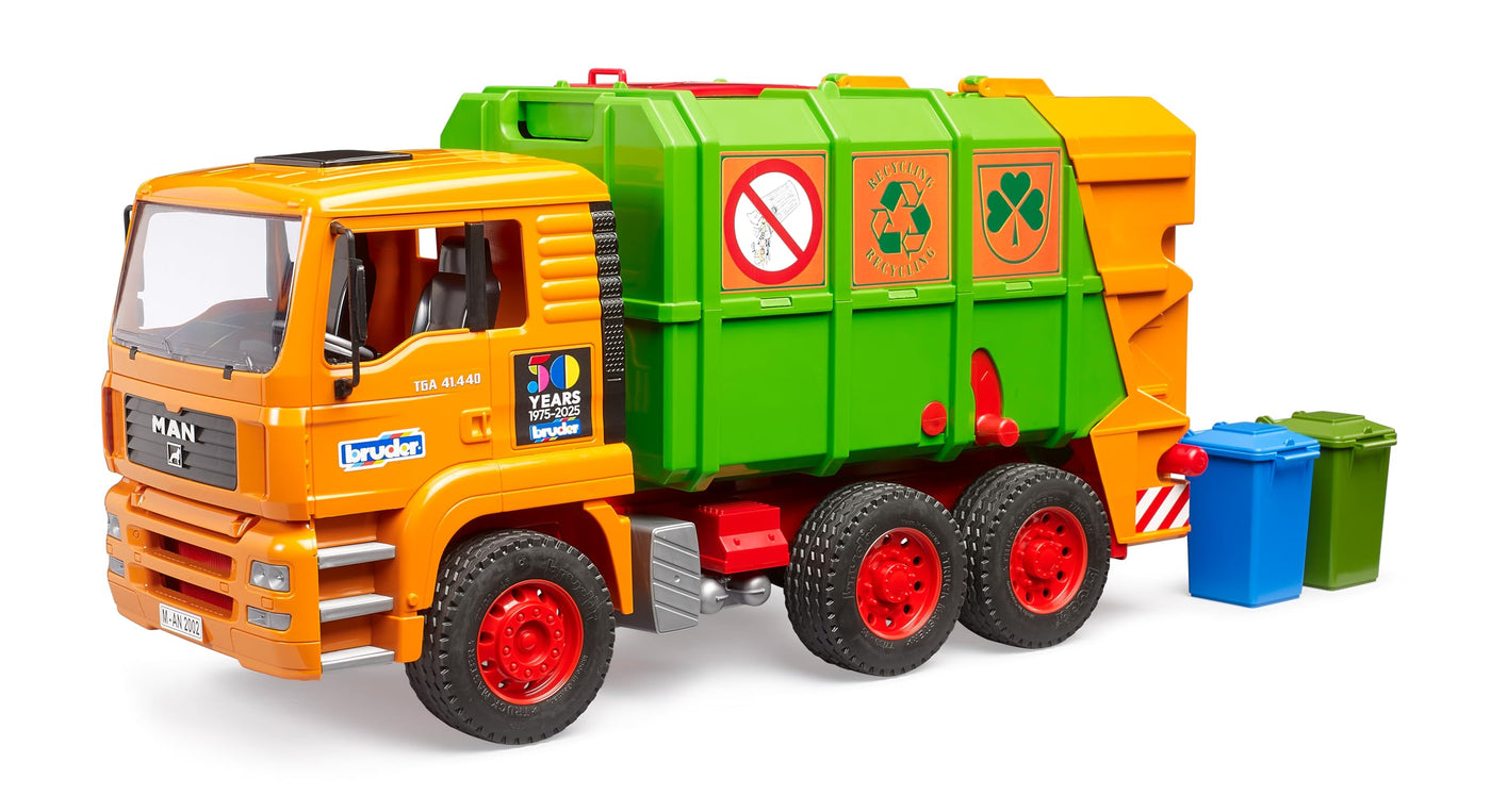 bruder 01056 - 50 Jahre Sonderedition MAN TGA Müll LKW - 1:16 Fahrzeuge, Müllauto, Müllabfuhr, Müllwagen