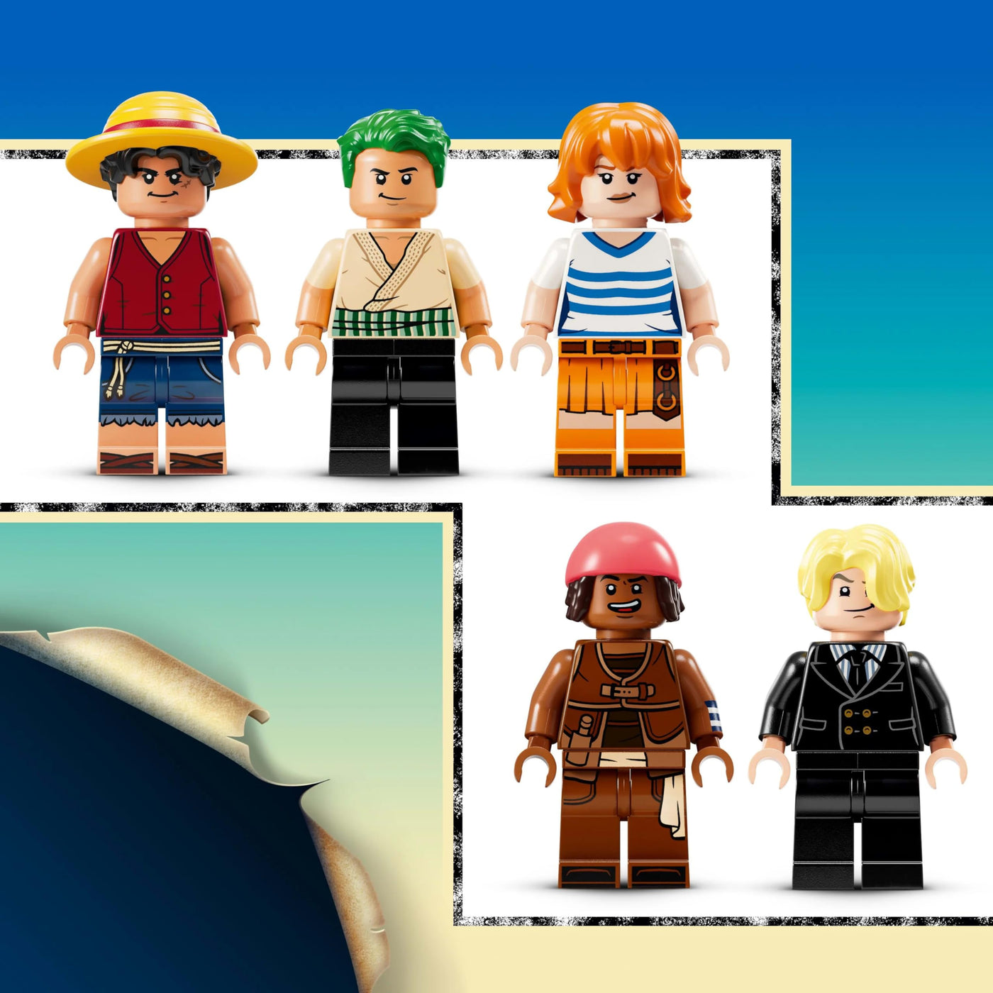 LEGO ONE Piece - Das Piratenschiff Flying Lamb (Going Merry) - Spielset mit 5 Minifiguren - inkl. Ruffy, Zoro & Nami - Spielzeug zum Bauen - Geschenk für Jungen, Mädchen & Fans ab 10 Jahren - 75639