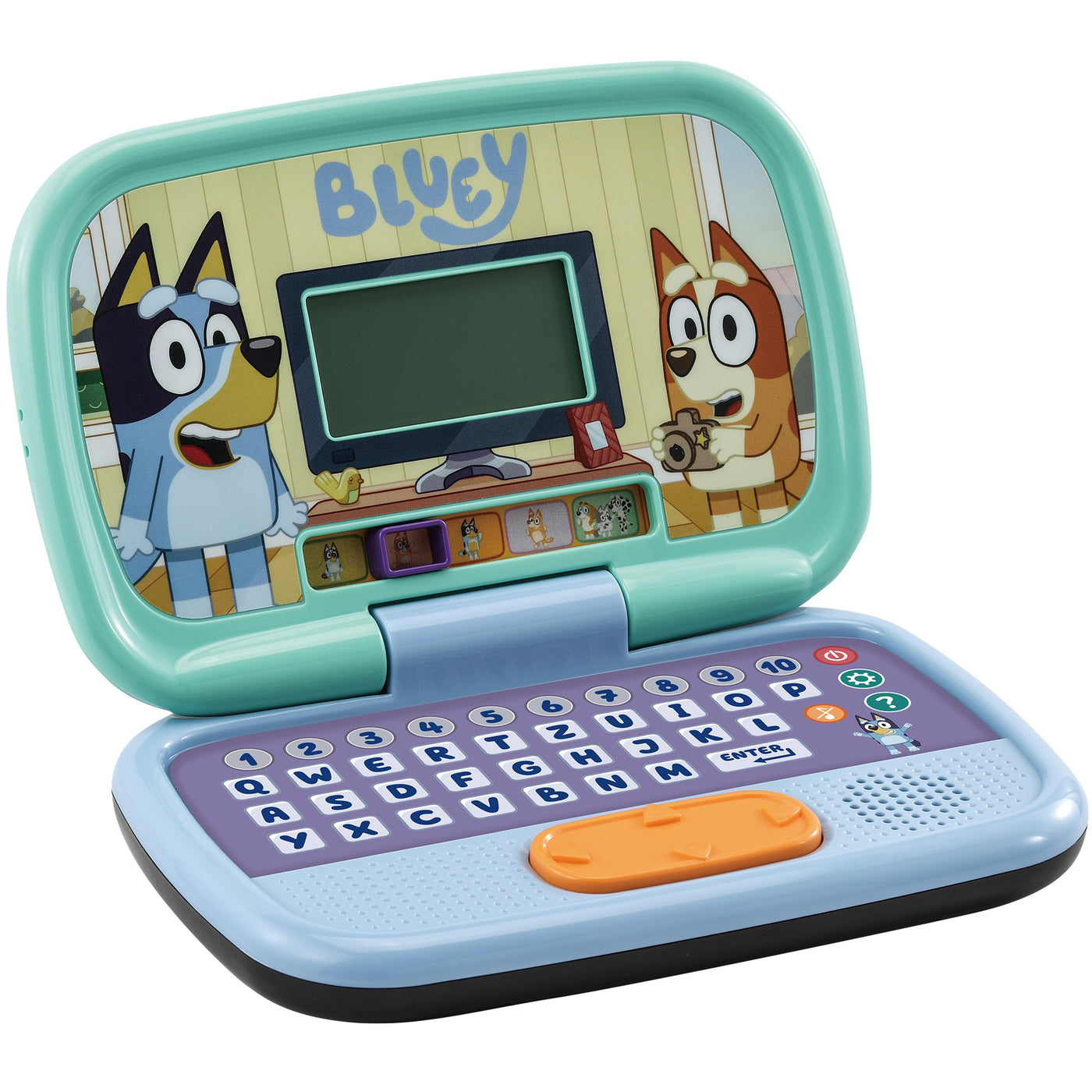 VTech Bluey Lernlaptop – Lerncomputer mit QWERTZ-Tastatur und Inhalten zu Formen, Buchstaben, Zahlen und Logik u. v. m. – Für Kinder von 3-6 Jahren